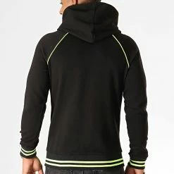 De gros ⌛ Sweat Zippé Capuche F660 Noir Jaune Fluo de Ikao ✔️ -Ikao Soldes Boutique ikao 194174 F660 BLACK YELLOW 20190822T144611 05