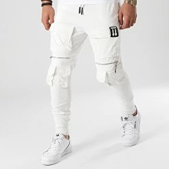 Offres ⭐ Jogger Pant LL435 Blanc de Ikao 🎁