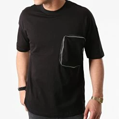 Tout neuf 🧨 Tee 👚 Shirt Poche LL439 Noir de Ikao 💯