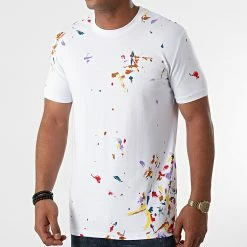 Grosses soldes 😀 Tee 👚 Shirt LL458 Blanc de Ikao 🔥