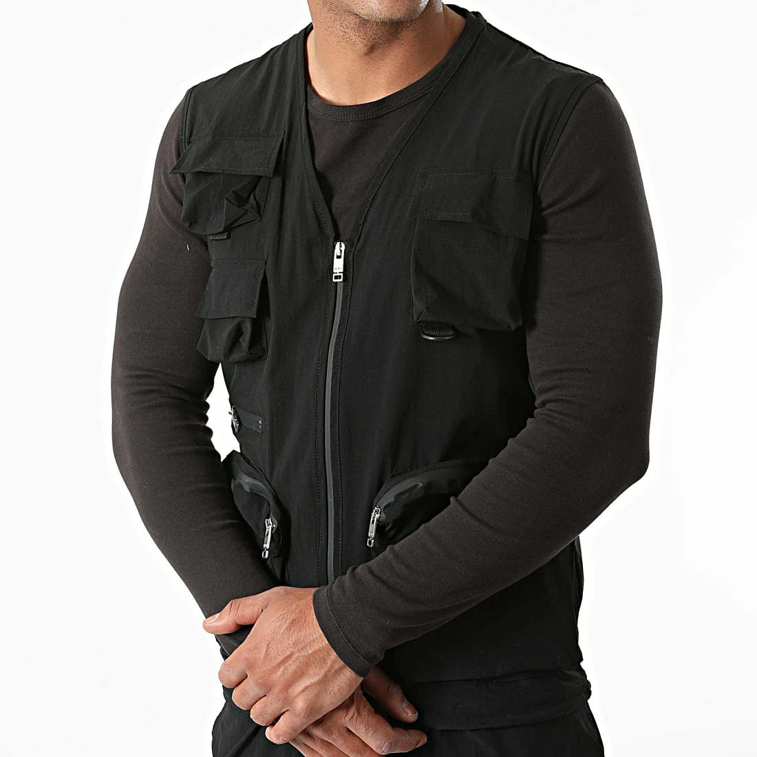 Promo 🔔 Ensemble Gilet Sans Manches Et Jogger Pant LL465 Noir de Ikao 😍 4 Promo 🔔 Ensemble Gilet Sans Manches Et Jogger Pant LL465 Noir de Ikao 😍 – Image 2