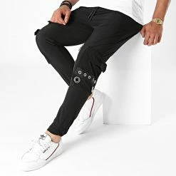 Meilleure vente ✨ Pantalon Jogging IK-175 Noir de Ikao 🎁 -Ikao Soldes Boutique ikao 271661 IK 175 BLACK 20210625T152722 03