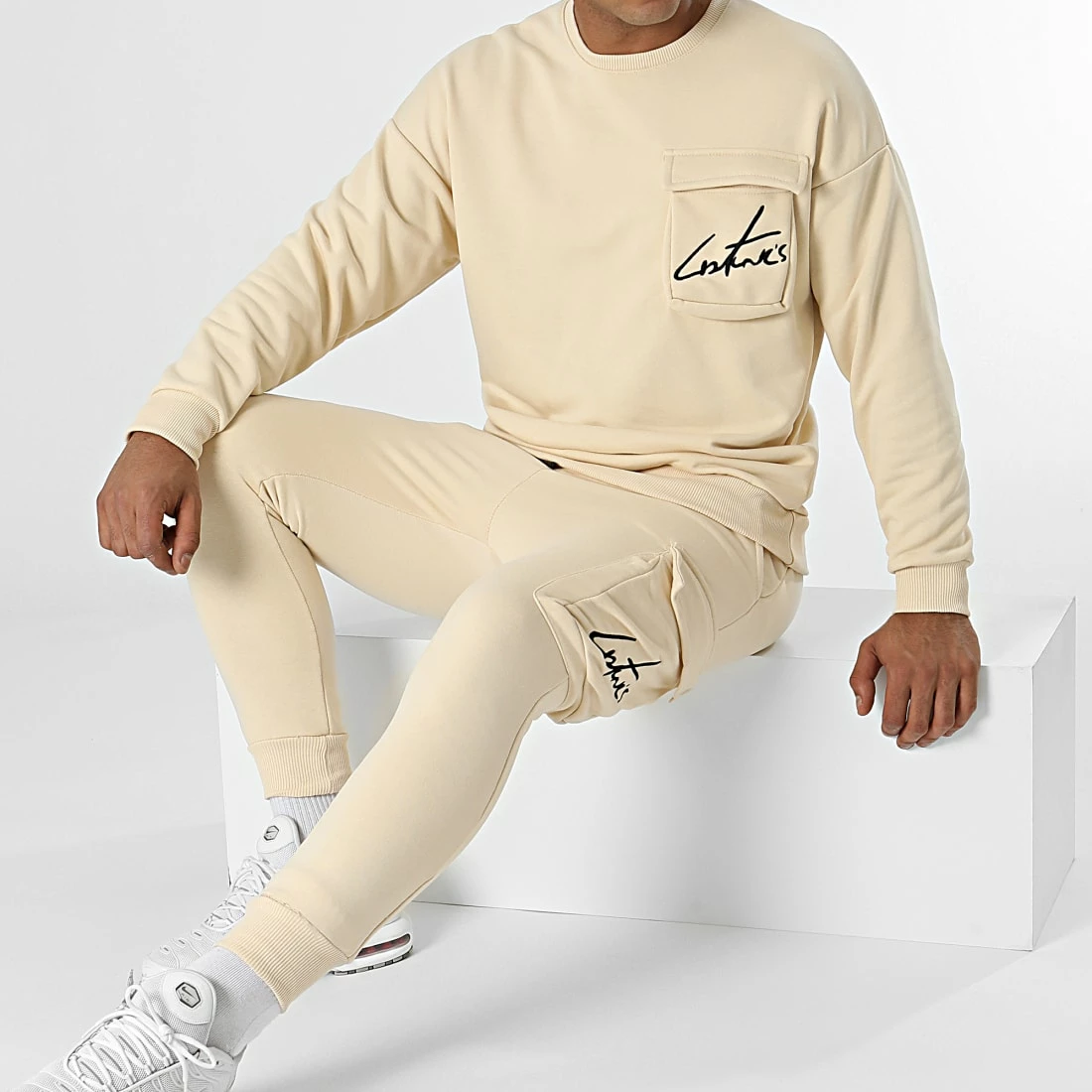 Sortie 🧨 Ensemble De Survetement LL498 Beige de Ikao 🥰 3 Sortie 🧨 Ensemble De Survetement LL498 Beige de Ikao 🥰