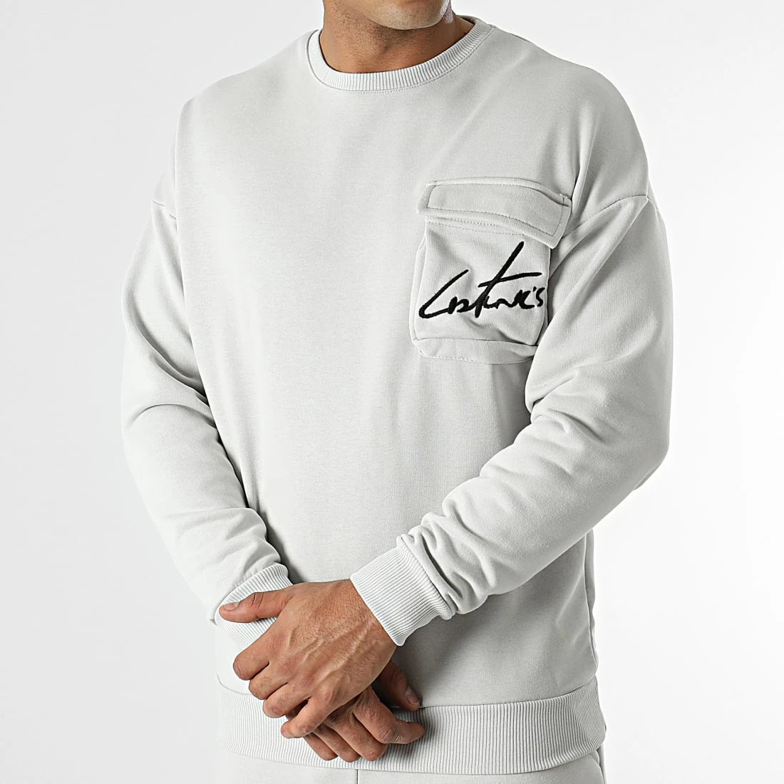 Promo ❤️ Ensemble De Survetement LL498 Gris Clair de Ikao 🔥 4 Promo ❤️ Ensemble De Survetement LL498 Gris Clair de Ikao 🔥 – Image 2