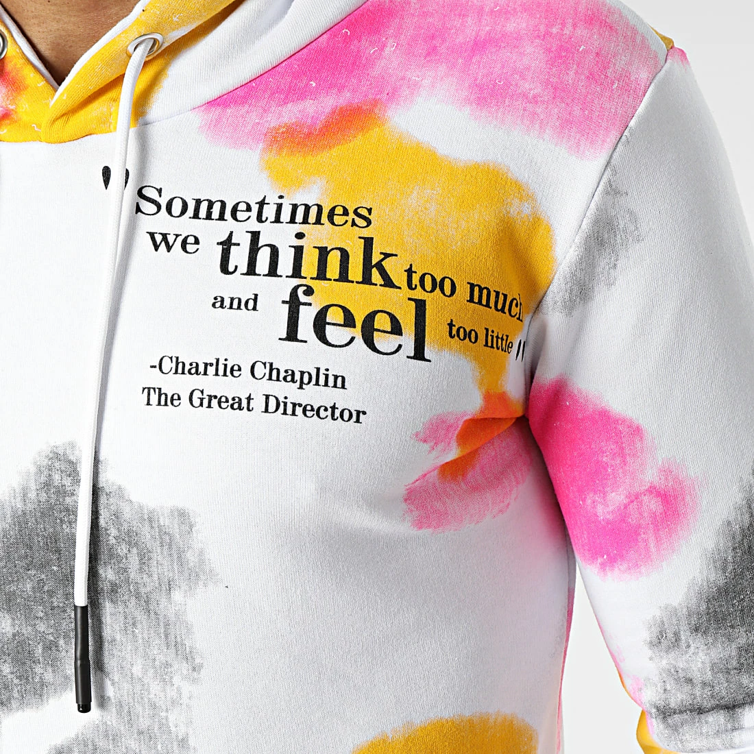 Tout neuf 🎉 Sweat Capuche LL484 Blanc Rose Jaune de Ikao ❤️ 4 Tout neuf 🎉 Sweat Capuche LL484 Blanc Rose Jaune de Ikao ❤️ – Image 2