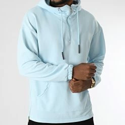 Nouveau 🎉 Sweat Capuche Col Zippé LL489 Bleu Ciel de Ikao ✨ -Ikao Soldes Boutique ikao 283022 LL489 BLUE 20210914T163727 03