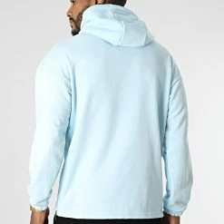 Nouveau 🎉 Sweat Capuche Col Zippé LL489 Bleu Ciel de Ikao ✨ -Ikao Soldes Boutique ikao 283022 LL489 BLUE 20210914T163729 04