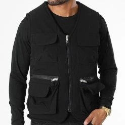 Meilleur prix 🎁 Gilet LL495 Noir de Ikao 😉 -Ikao Soldes Boutique ikao 284551 LL495 BLACK 20210915T161821 03