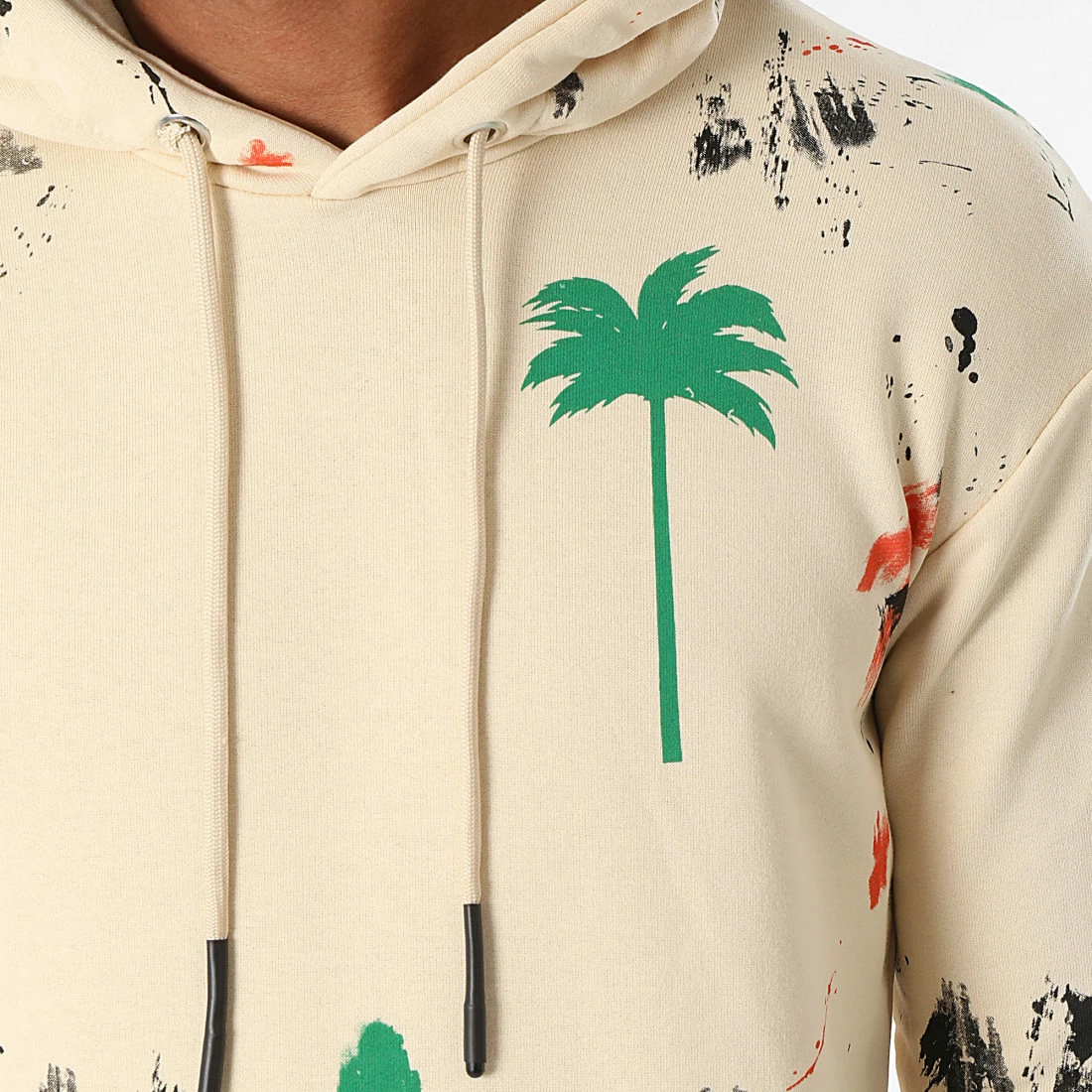 Budget ❤️ Sweat Capuche LL481 Beige de Ikao ✨ 4 Budget ❤️ Sweat Capuche LL481 Beige de Ikao ✨ – Image 2