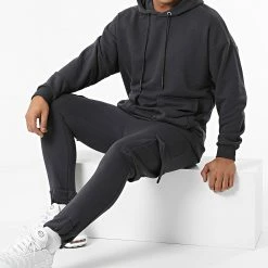 Meilleur prix 🎁 Ensemble De Survêtement LL521 Gris Anthracite de Ikao ⭐