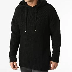 Sortie ✔️ Pull Capuche T3809 Noir de Ikao 🤩