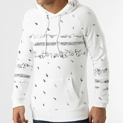 Offres ✨ Sweat Capuche Bandana F641 Blanc de Ikao 🌟