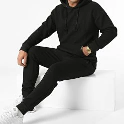 Meilleure vente 👍 Ensemble De Survêtement LL537 Noir de Ikao 👍