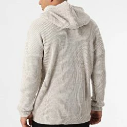 Promo 🧨 Pull Capuche T3809 Beige Clair de Ikao 👏 -Ikao Soldes Boutique ikao 292162 T3809 TAS 20211118T151848 04