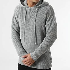 Meilleure vente 👍 Pull Capuche T3809 Gris de Ikao ⭐ -Ikao Soldes Boutique ikao 292170 T3809 GREY 20211118T152032 03