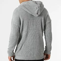 Meilleure vente 👍 Pull Capuche T3809 Gris de Ikao ⭐ -Ikao Soldes Boutique ikao 292170 T3809 GREY 20211118T152033 04