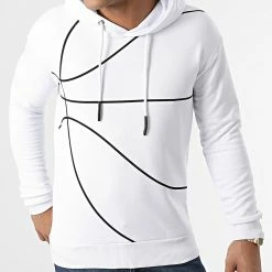 Meilleure affaire 🎁 Sweat Capuche LL473 Blanc de Ikao ⌛ -Ikao Soldes Boutique ikao 292185 LL473 WHITE 20211118T152520 03