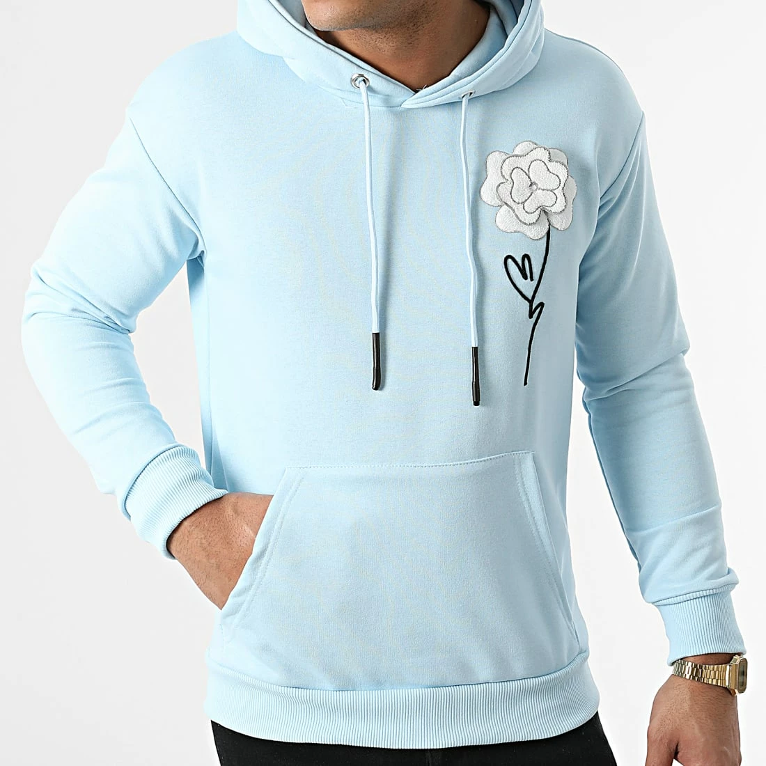Offres 🔔 Sweat Capuche LL474 Bleu Ciel de Ikao 🛒 5 Offres 🔔 Sweat Capuche LL474 Bleu Ciel de Ikao 🛒 – Image 3
