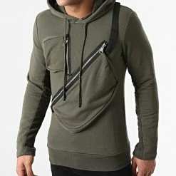 Meilleur prix 🎁 Sweat Capuche F712 Vert Kaki de Ikao 🤩