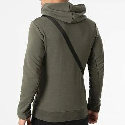 Meilleur prix 🎁 Sweat Capuche F712 Vert Kaki de Ikao 🤩 -Ikao Soldes Boutique ikao 292215 F712 KHAKI 20211119T144658 04