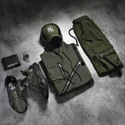 Meilleur prix 🎁 Sweat Capuche F712 Vert Kaki de Ikao 🤩 -Ikao Soldes Boutique ikao 292215 F712 KHAKI 20211207T081402 05