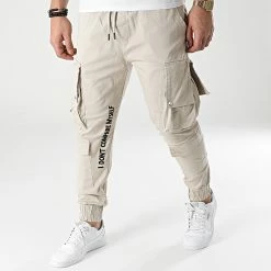 Nouveau 🔔 Pantalon Cargo LL540 Beige de Ikao 😀