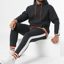 Meilleur prix 💯 Ensemble De Survêtement LL538 Gris Anthracite de Ikao 🌟