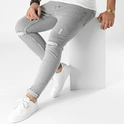 Vente flash 👏 Jean Skinny 5000-3 Gris de Ikao ✨ -Ikao Soldes Boutique ikao 294660 5000 3 GREY 20211209T151248 03
