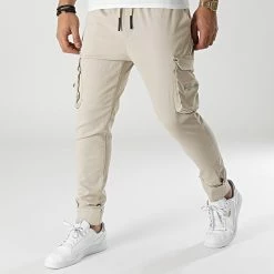 Meilleur prix ⭐ Pantalon Cargo LL522 Beige de Ikao ✨