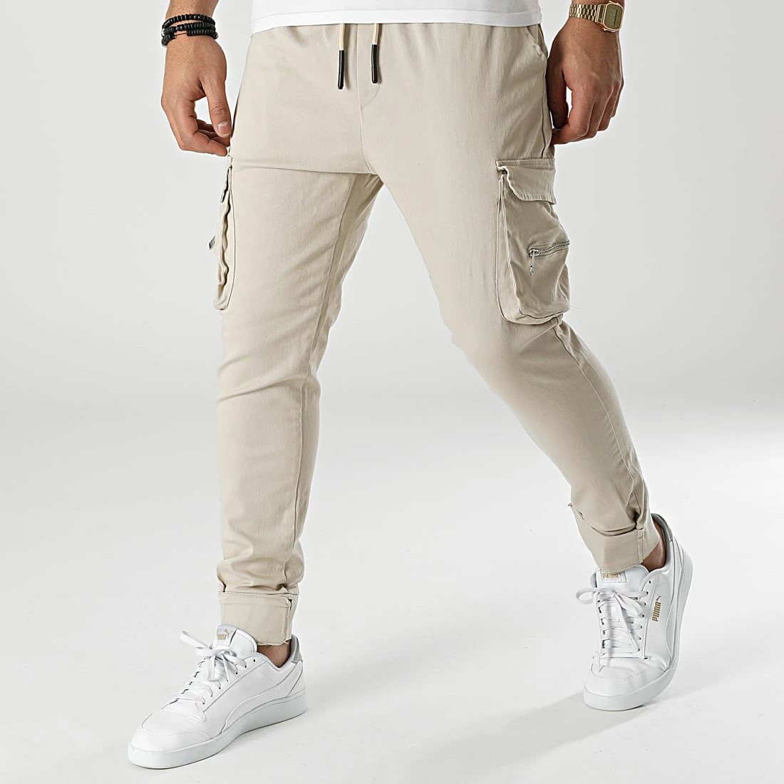 Meilleur prix ⭐ Pantalon Cargo LL522 Beige de Ikao ✨ 3 Meilleur prix ⭐ Pantalon Cargo LL522 Beige de Ikao ✨