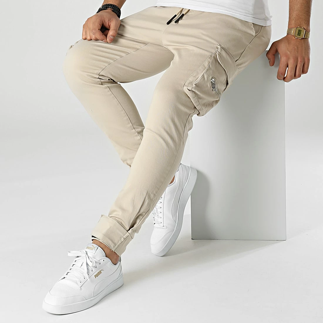 Meilleur prix ⭐ Pantalon Cargo LL522 Beige de Ikao ✨ 5 Meilleur prix ⭐ Pantalon Cargo LL522 Beige de Ikao ✨ – Image 3