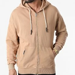 Le moins cher ✨ Sweat Zippé Capuche LL509 Beige de Ikao 😉 -Ikao Soldes Boutique ikao 296595 LL509 K BEIGE 20211229T164225 03