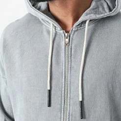 Tout neuf 🤩 Sweat Zippé Capuche LL509 Gris Clair de Ikao 🧨 -Ikao Soldes Boutique ikao 296600 LL509 A GREY 20211229T164248 02