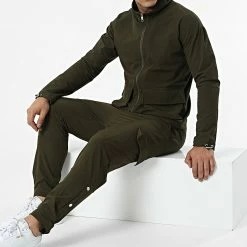 Meilleur prix 🎉 Ensemble De Survetement LL500 Vert Kaki de Ikao 🔥