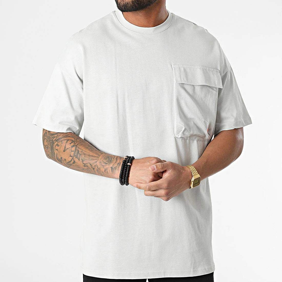 Coupon 😀 Tee 👕 Shirt Oversize Poche LL625 Gris de Ikao 👏 5 Coupon 😀 Tee 👕 Shirt Oversize Poche LL625 Gris de Ikao 👏 – Image 3