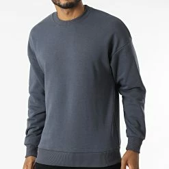 Meilleure affaire ✨ Sweat Crewneck LL626 Bleu Marine de Ikao 🧨