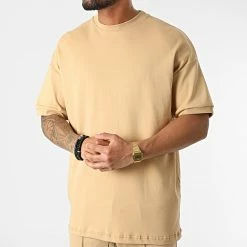 Nouveau 🛒 Ensemble Tee 👕 Shirt Et Short Jogging LL607 Camel de Ikao 🎁 -Ikao Soldes Boutique ikao 302535 LL607 K BEIGE 20220210T140336 03