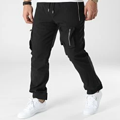 Nouveau 🧨 Pantalon Cargo LL622 Noir de Ikao ✨