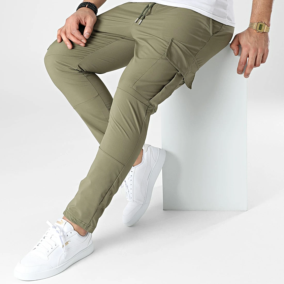 Sortie 😉 Pantalon Cargo LL623 Vert Kaki de Ikao ✨ 5 Sortie 😉 Pantalon Cargo LL623 Vert Kaki de Ikao ✨ – Image 3