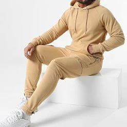 Offres 😍 Ensemble De Survetement LL638 Camel de Ikao 🔔