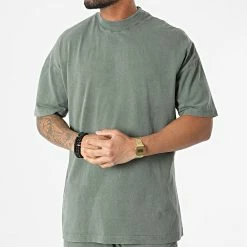 Le moins cher 👍 Ensemble Tee 👕 Shirt Et Short Jogging LL635 Vert Kaki de Ikao 🥰 -Ikao Soldes Boutique ikao 302790 LL635 GREEN 20220210T142314 03