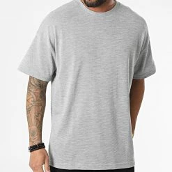 Promo 🛒 Tee 👕 Shirt LL617 Gris Chiné de Ikao 👏 -Ikao Soldes Boutique ikao 302801 LL617 GREY 20220210T141130 03