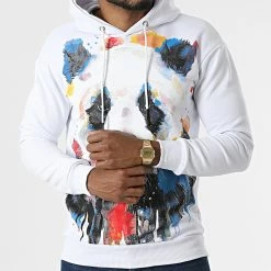 Coupon 🤩 Sweat Capuche LL478 Blanc de Ikao 🔥 -Ikao Soldes Boutique ikao 302825 LL478 WHITE 20220214T152744 03