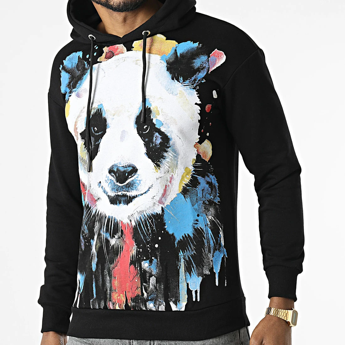 Grosses soldes ✨ Sweat Capuche LL478 Noir de Ikao 😉 3 Grosses soldes ✨ Sweat Capuche LL478 Noir de Ikao 😉