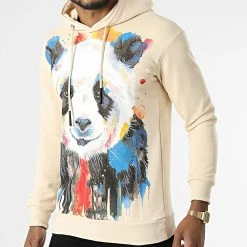 Coupon 😍 Sweat Capuche LL478 Beige de Ikao ✨