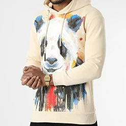 Coupon 😍 Sweat Capuche LL478 Beige de Ikao ✨ -Ikao Soldes Boutique ikao 302830 LL478 STONE 20220214T151936 03