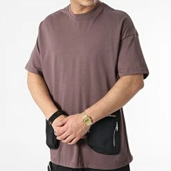 Acheter 🛒 Ensemble Tee 👚 Shirt Poche Et Pantalon Jogging LL600 Prune de Ikao ✨ -Ikao Soldes Boutique ikao 304920 LL600 DAMSON 20220223T142437 03