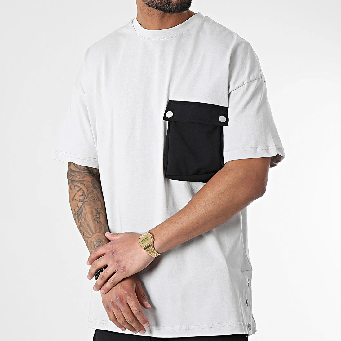 Grosses soldes ❤️ Ensemble Tee 👕 Shirt Poche Et Pantalon Jogging LL603 Gris Noir de Ikao 🎉 4 Grosses soldes ❤️ Ensemble Tee 👕 Shirt Poche Et Pantalon Jogging LL603 Gris Noir de Ikao 🎉 – Image 2