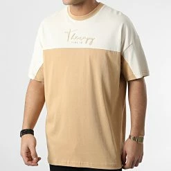 Meilleur prix 🧨 Tee 👚 Shirt LL616 Beige Camel de Ikao 👏