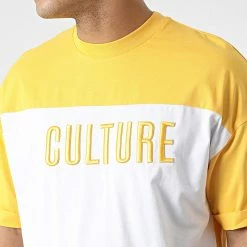 Meilleure affaire ⌛ Tee 👚 Shirt LL645 Jaune Blanc de Ikao 🥰 -Ikao Soldes Boutique ikao 306759 LL645 MUSTARD 20220307T160842 02